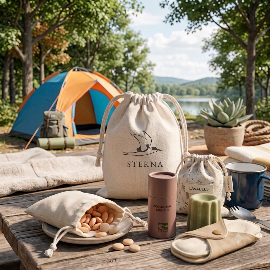 Kit femme écologique pour avec accessoires réutilisables et produits solides